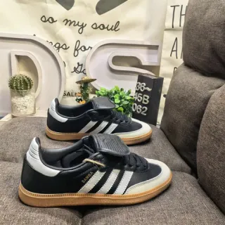 Adidas Black White Laceless Low-Top Three-Stripe Side Panel Lifestyle Sneakers