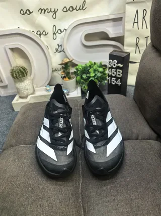 Adidas Black White Leather/synthetic Upper Three-Stripe Branding Lifestyle Sneakers 10