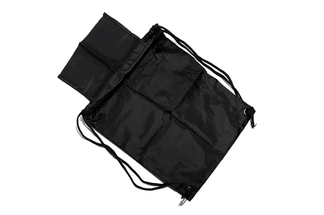 Adidas Black White Lightweight Synthetic Drawstring Closure Handbag 2