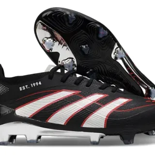 Adidas Black White Low-Cut Bootie Upper Sculpted Synthetic Cage Firm-Ground Soccer Shoes