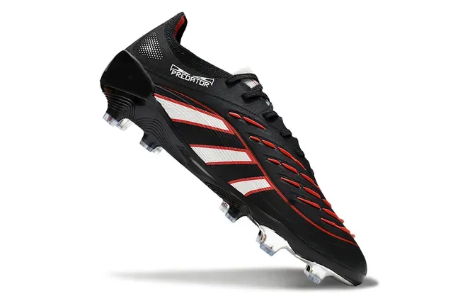 Adidas Chuteiras de futebol preto branco low-cut bootie upper esculpido sintético cage grama firme 2