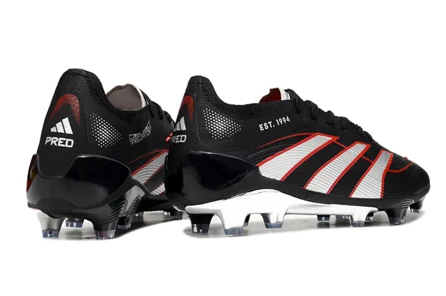 Adidas Chuteiras de futebol preto branco low-cut bootie upper esculpido sintético cage grama firme 5