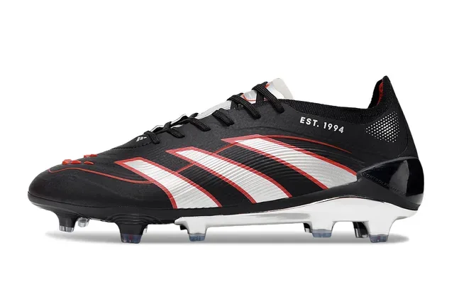 Adidas Chuteiras de futebol preto branco low-cut bootie upper esculpido sintético cage grama firme 7