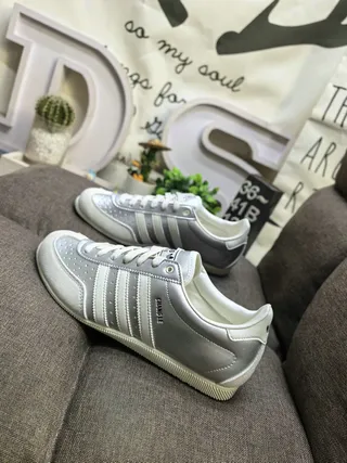 Adidas Black White Low-Top Leather Upper Lifestyle Sneakers 17
