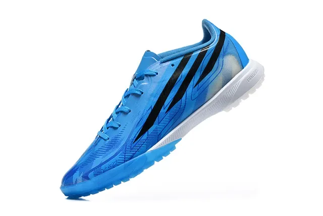 Adidas Blue Black Low-Cut Synthetic Upper Asymmetrical Lacing Artificial-Grass Soccer Shoes 4