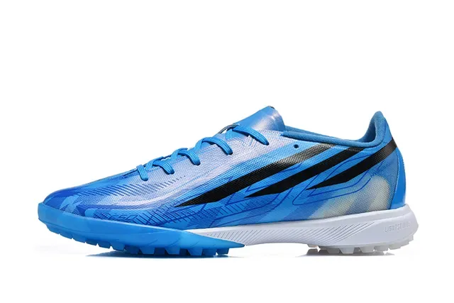 Adidas Blue Black Low-Cut Synthetic Upper Asymmetrical Lacing Artificial-Grass Soccer Shoes 10