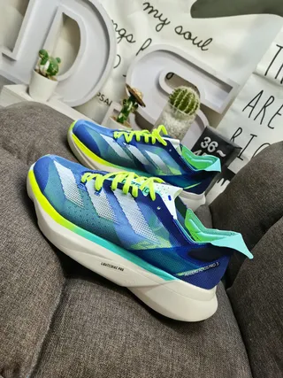 Adidas Blue Green Engineered Mesh Upper Gradient Colorway Running Shoes 7