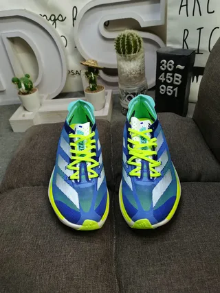 Adidas Blue Green Engineered Mesh Upper Gradient Colorway Running Shoes 10