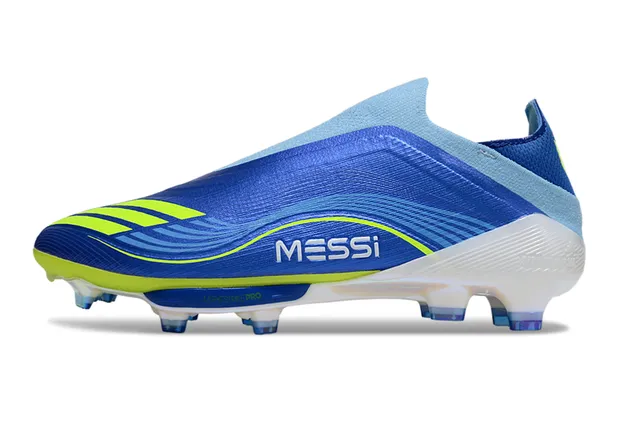 Adidas Blue Green Low-Cut Sock-Fit Upper Textured Ribbed Synthetic Firm-Ground Soccer Shoes 7