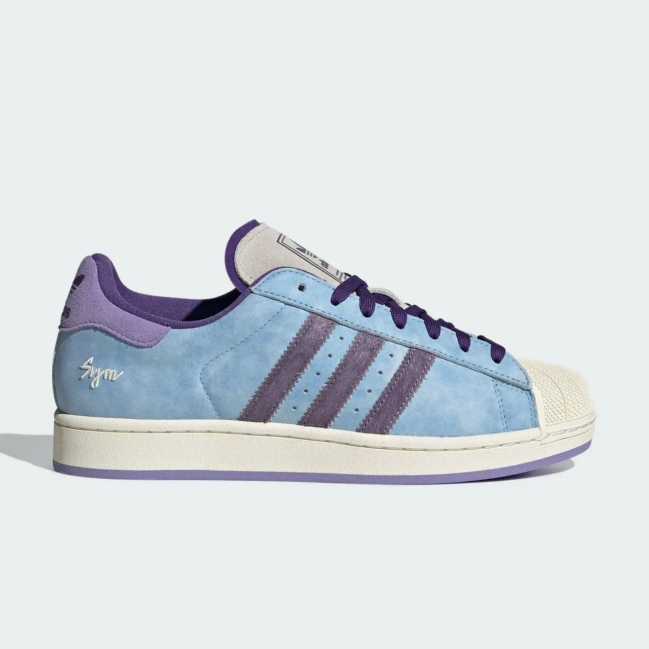 Adidas Blue Purple Suede Upper Three-Stripe Side Panel Lifestyle Sneakers 11
