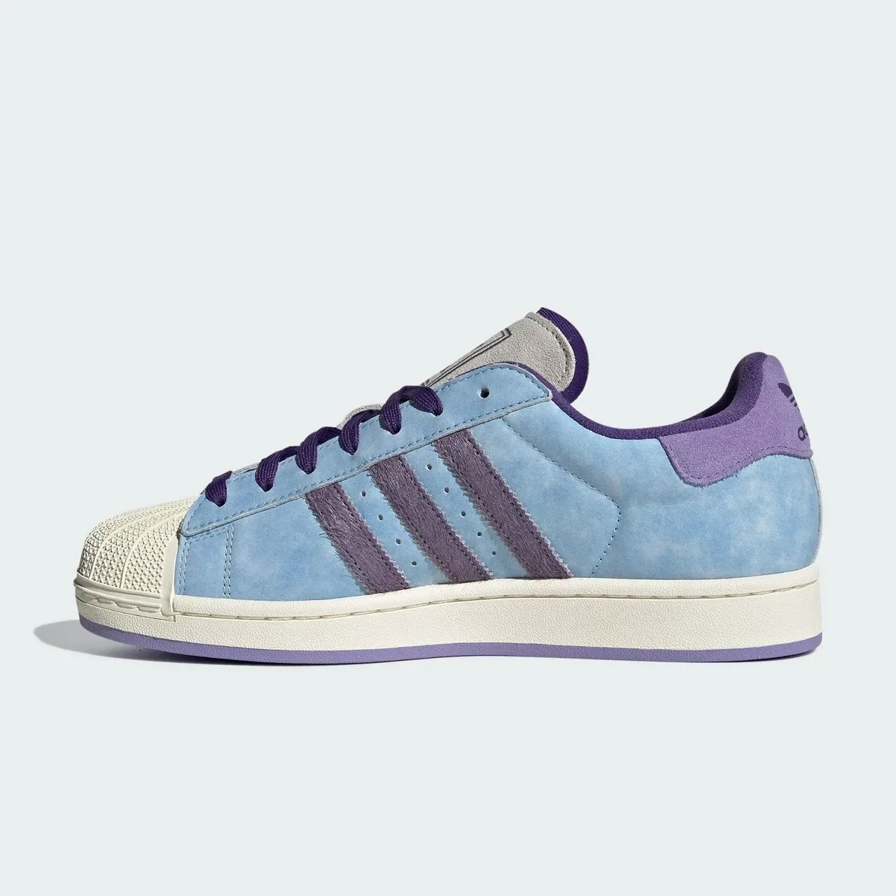 Adidas Blue Purple Suede Upper Three-Stripe Side Panel Lifestyle Sneakers 12