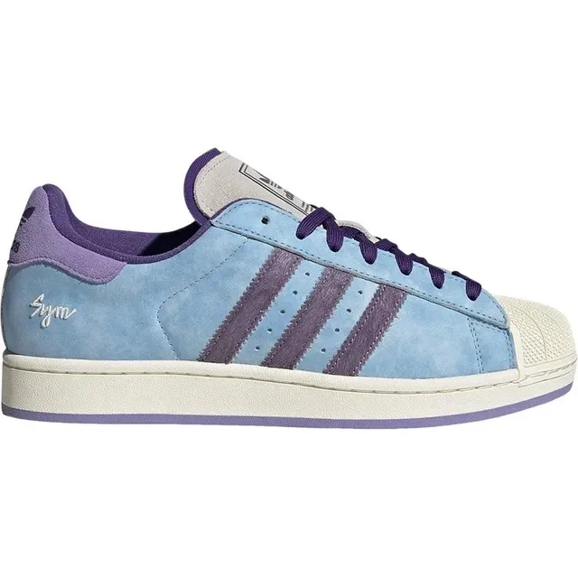 Adidas Blue Purple Suede Upper Three-Stripe Side Panel Lifestyle Sneakers 13