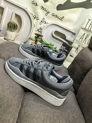 Adidas Campus Cinza e Preto Sneakers Lifestyle 7