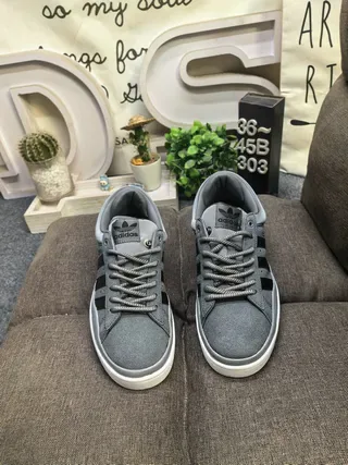Adidas Campus Cinza e Preto Sneakers Lifestyle 10