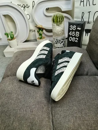 Adidas Campus Leopard-Print Stripes Black Lifestyle Sneakers 6