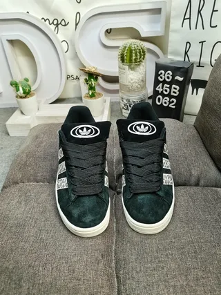Adidas Campus Leopard-Print Stripes Black Lifestyle Sneakers 10