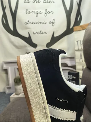 Adidas Campus Light Gray Suede Lifestyle Sneakers 3