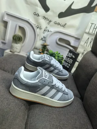 Adidas Campus Light Gray Suede Lifestyle Sneakers 19