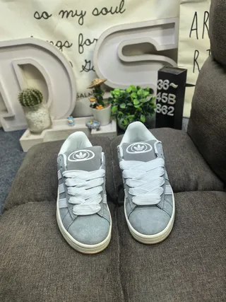 Adidas Campus Light Gray Suede Lifestyle Sneakers 20