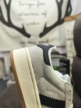 Adidas Campus Light Gray Suede Lifestyle Sneakers 23
