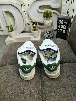 Adidas Campus White Green Navy Lilac Lifestyle Sneakers 8