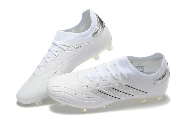 Adidas Copa Pure White Silver Chaussures de football pour sol ferme 3