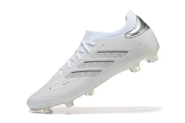 Adidas Copa Pure White Silver Chaussures de football pour sol ferme 5