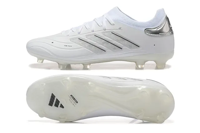Adidas Copa Pure White Silver Chaussures de football pour sol ferme 9