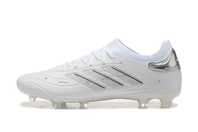 Adidas Copa Pure White Silver Chaussures de football pour sol ferme 10