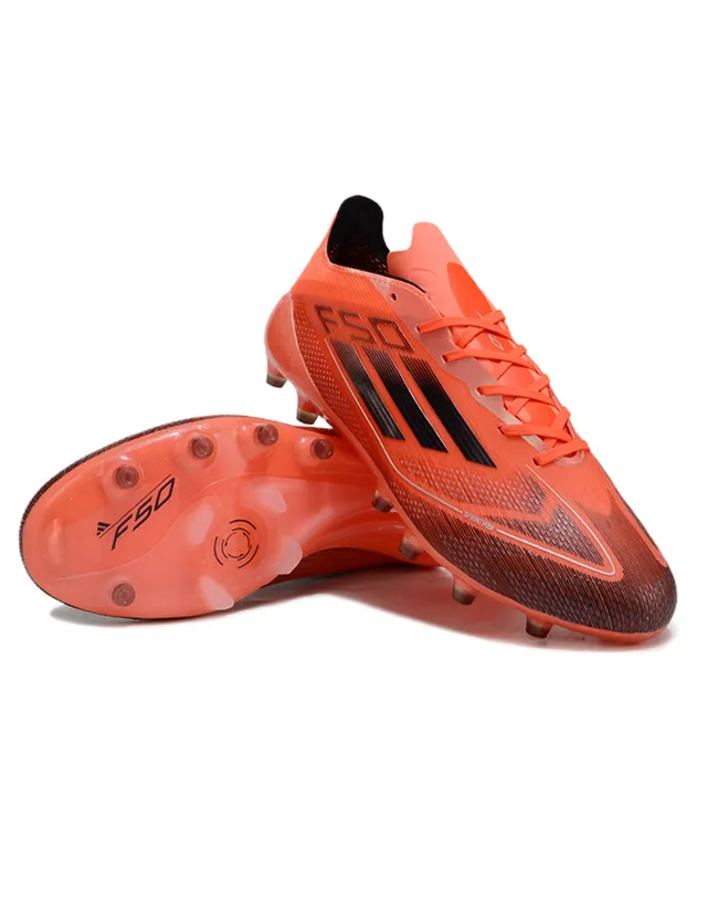 Adidas F50 Black Gold Low-Cut Synthetic Upper Textured Micro-Perforated Surface Firm-Ground Soccer Shoes 4
