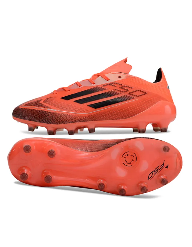 Adidas F50 Black Gold Low-Cut Synthetic Upper Textured Micro-Perforated Surface Firm-Ground Soccer Shoes 7