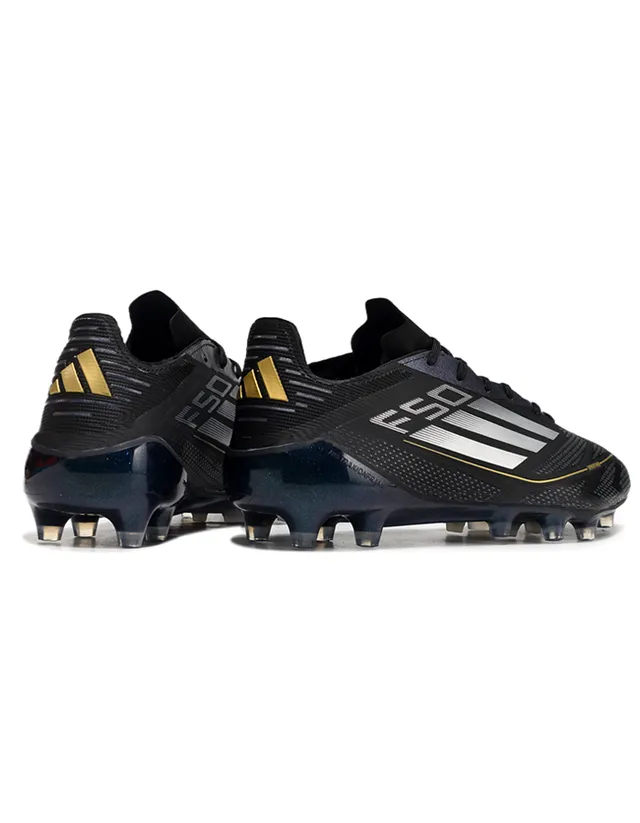 Adidas F50 Black Gold Low-Cut Synthetic Upper Textured Micro-Perforated Surface Firm-Ground Soccer Shoes 12