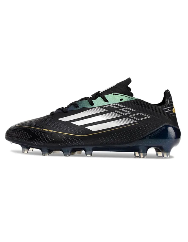 Adidas F50 Black Gold Low-Cut Synthetic Upper Textured Micro-Perforated Surface Firm-Ground Soccer Shoes 14