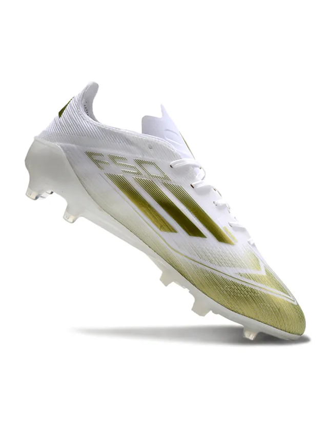 Adidas F50 Black Gold Low-Cut Synthetic Upper Textured Micro-Perforated Surface Firm-Ground Soccer Shoes 15