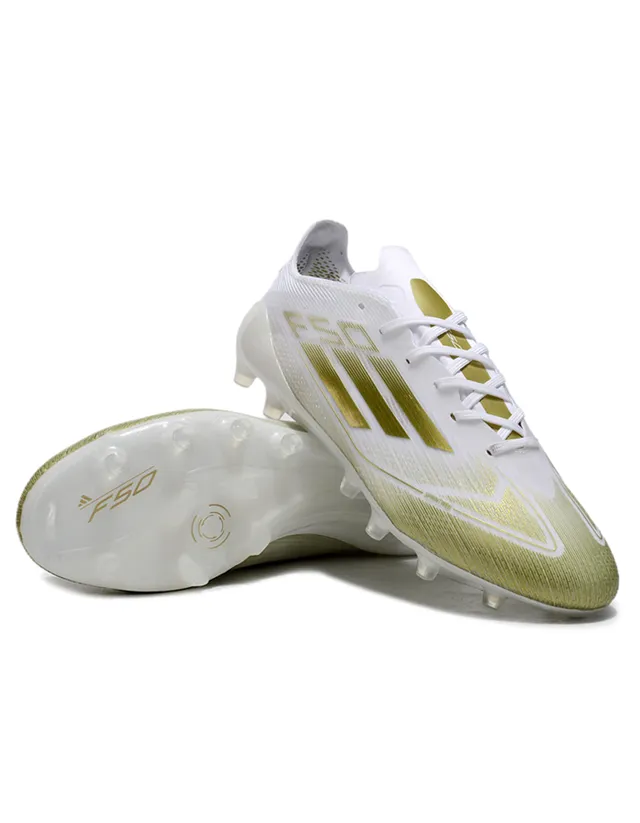 Adidas F50 Black Gold Low-Cut Synthetic Upper Textured Micro-Perforated Surface Firm-Ground Soccer Shoes 17