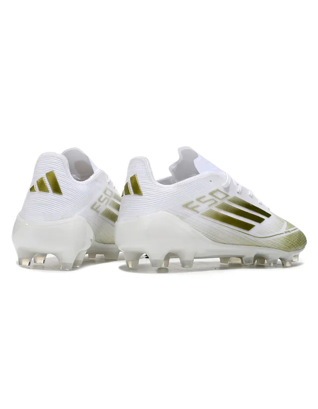 Adidas F50 Black Gold Low-Cut Synthetic Upper Textured Micro-Perforated Surface Firm-Ground Soccer Shoes 18