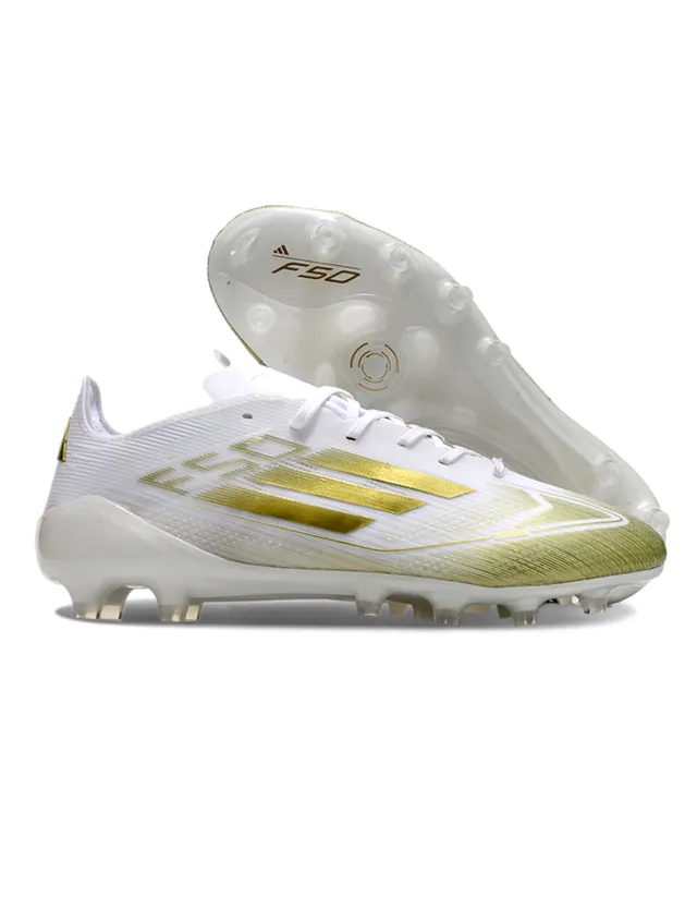 Adidas F50 Black Gold Low-Cut Synthetic Upper Textured Micro-Perforated Surface Firm-Ground Soccer Shoes 19