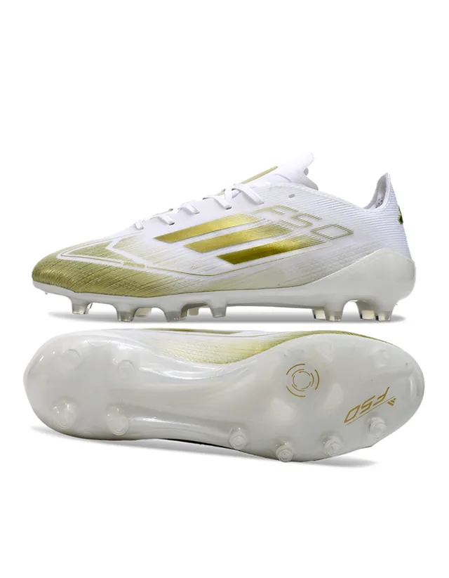 Adidas F50 Black Gold Low-Cut Synthetic Upper Textured Micro-Perforated Surface Firm-Ground Soccer Shoes 20