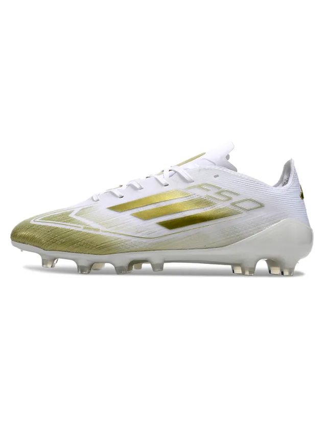 Adidas F50 Black Gold Low-Cut Synthetic Upper Textured Micro-Perforated Surface Firm-Ground Soccer Shoes 21