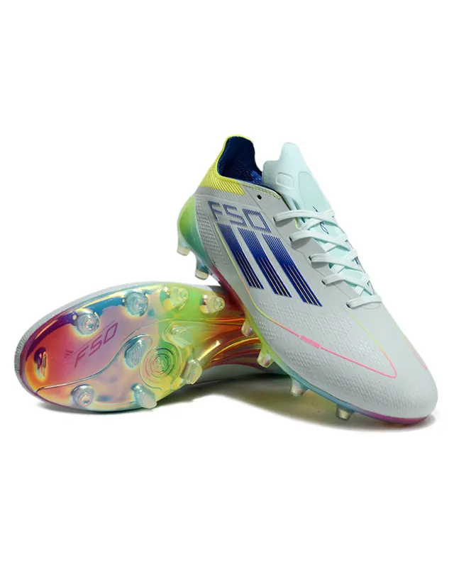 Adidas F50 Black Gold Low-Cut Synthetic Upper Textured Micro-Perforated Surface Firm-Ground Soccer Shoes 24