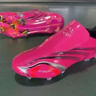 Adidas F50 Pink Black Stripe Firm-Ground Soccer Shoes