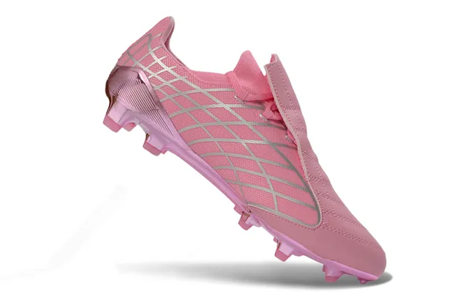 Adidas F50 Pink Silver Grid Laceless Firm-Ground Soccer Shoes 2