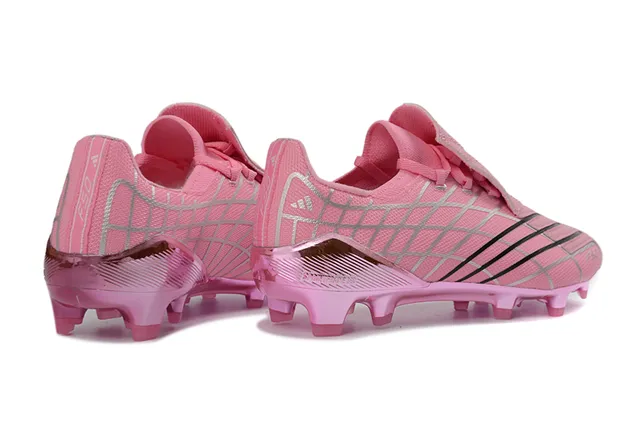 Adidas F50 Pink Silver Grid Laceless Firm-Ground Soccer Shoes 5