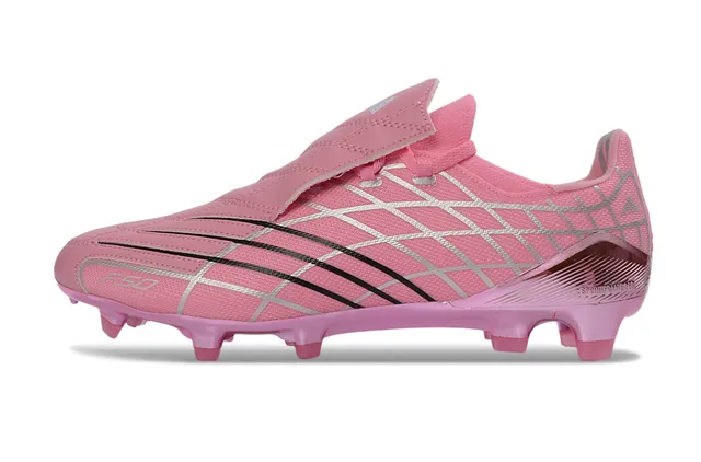 Adidas F50 Pink Silver Grid Laceless Firm-Ground Soccer Shoes 7