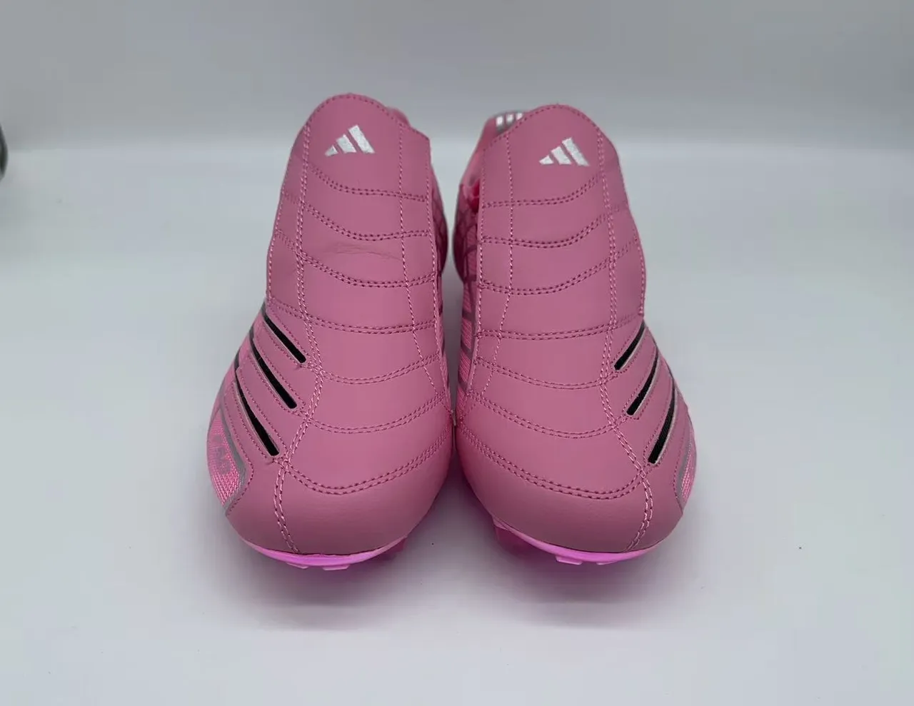 Adidas F50 Pink Silver Grid Laceless Firm-Ground Soccer Shoes 10