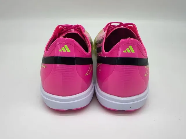 Adidas F50 Pink Yellow 低帮合成鞋面模压圆锥钉草地足球鞋 3