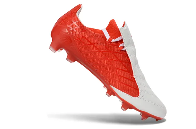Adidas F50 Red and White Firm-Ground Soccer Shoes 2