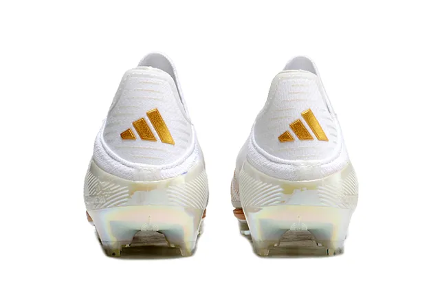 Adidas F50 White and Gold Iridescent Firm-Ground Soccer Shoes 4