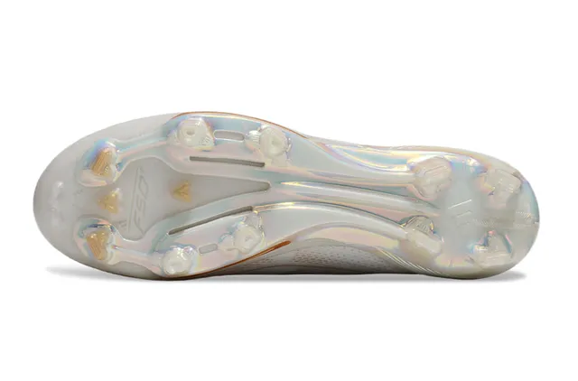 Adidas F50 White and Gold Iridescent Firm-Ground Soccer Shoes 6