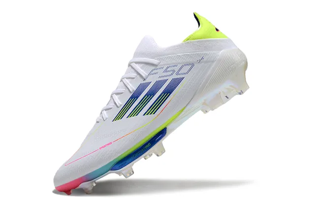 Adidas F50 White Multicolor Low-Cut Lace-Up Translucent Iridescent Soleplate Firm-Ground Soccer Shoes 3